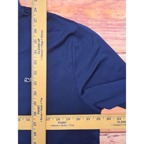 Vineyard Vines Mens Performance Quarter Zip Pullover Medium Blue - Picture 8 of 8